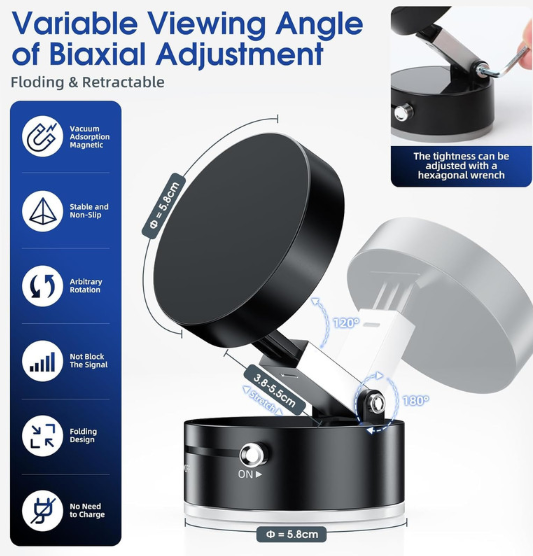 Vacuum Magnetic Mount – Smart Lock & Ultra Hold
