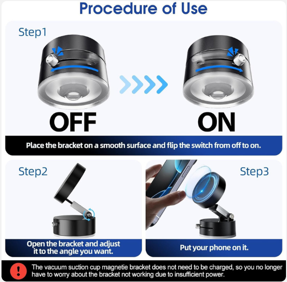 Vacuum Magnetic Mount – Smart Lock & Ultra Hold