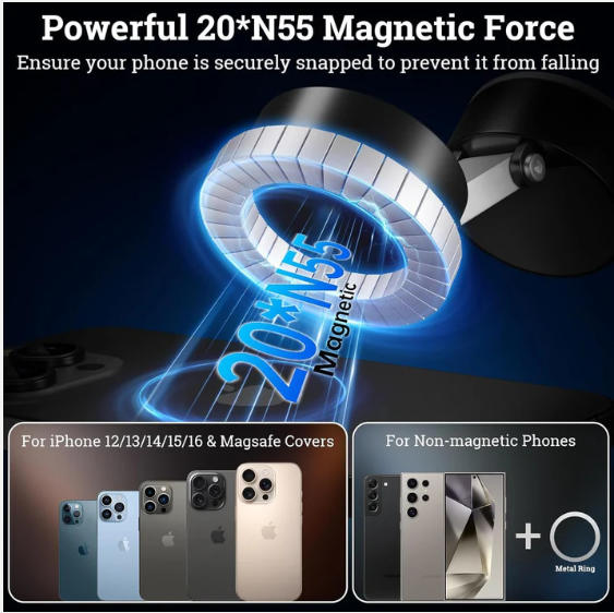 Vacuum Magnetic Mount – Smart Lock & Ultra Hold
